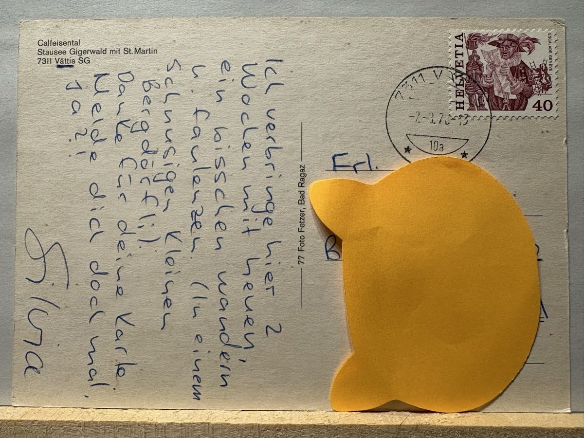 Cartoline postali: AK von Stausee bei Vättis – Usato da Rümlang venduto da Brieftaube1 1