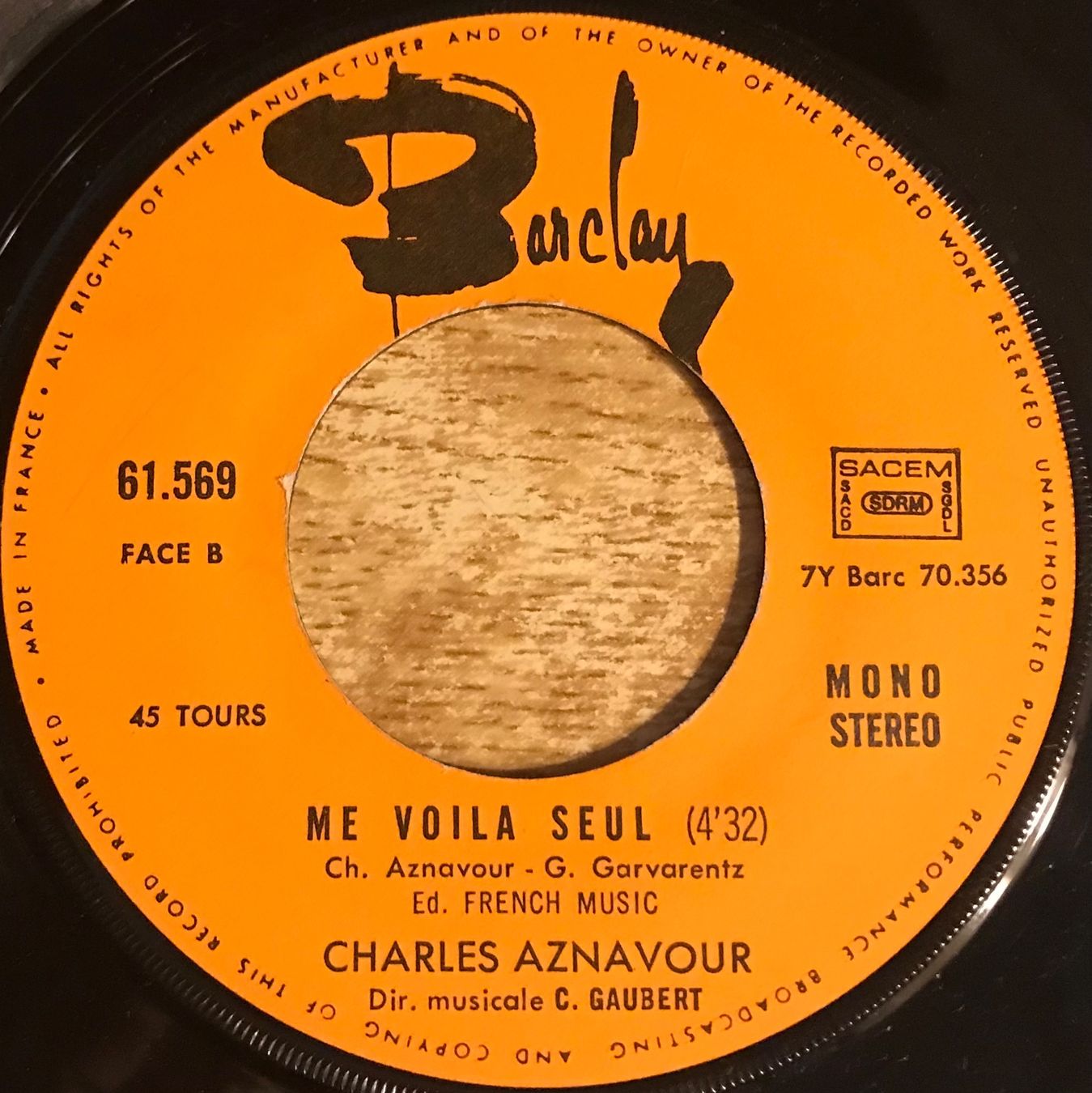 Schallplatten: CHARLES AZNAVOUR - LES PLAISIR DÉMODÉS – Gebraucht aus Bussigny von vinyl-pas-cher 3