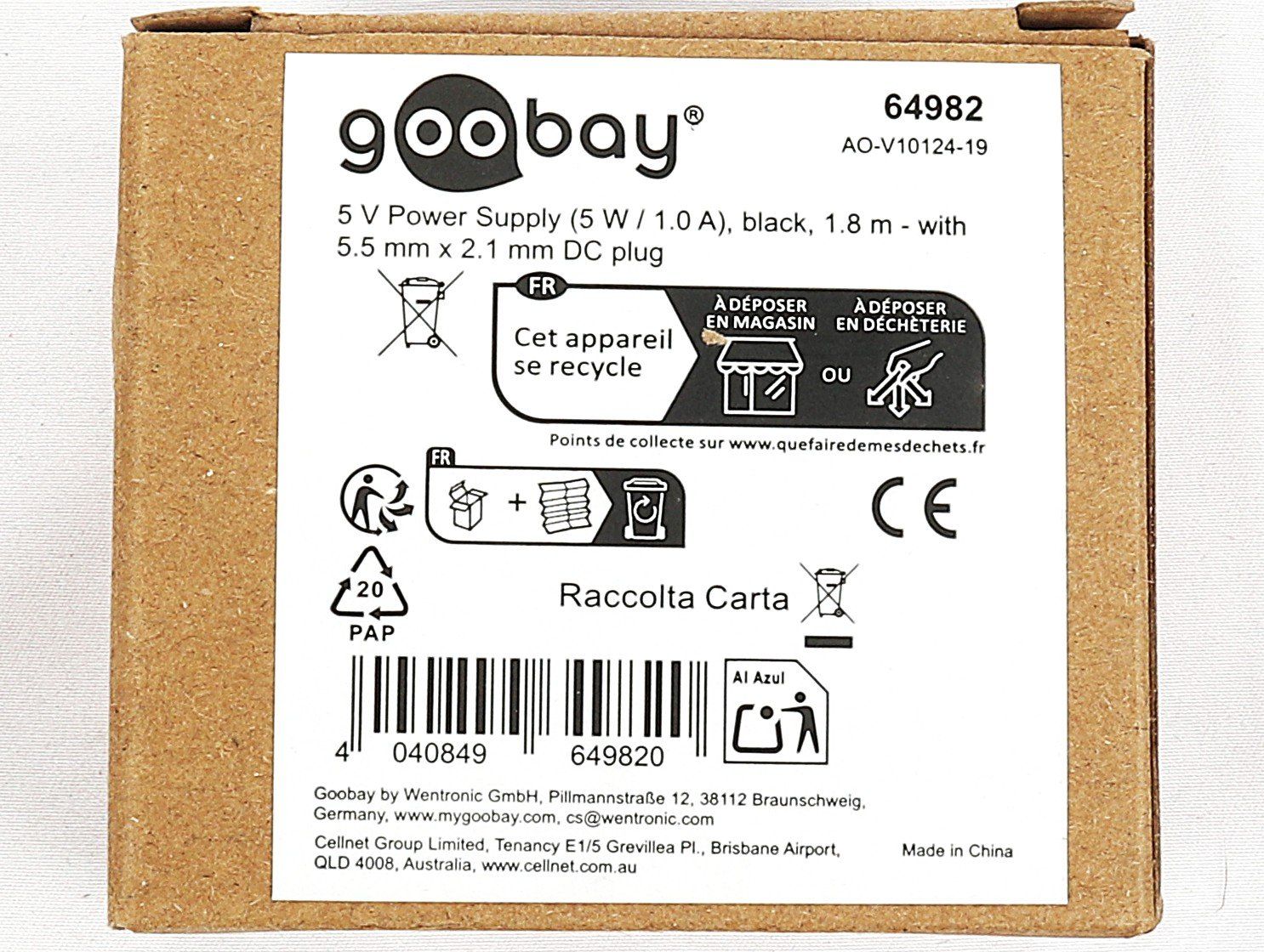 Ladegeräte: GOOBAY 5V Power Supply DC – Neu (gemäss Beschreibung) aus Steinen von Restwert_Steinen 1