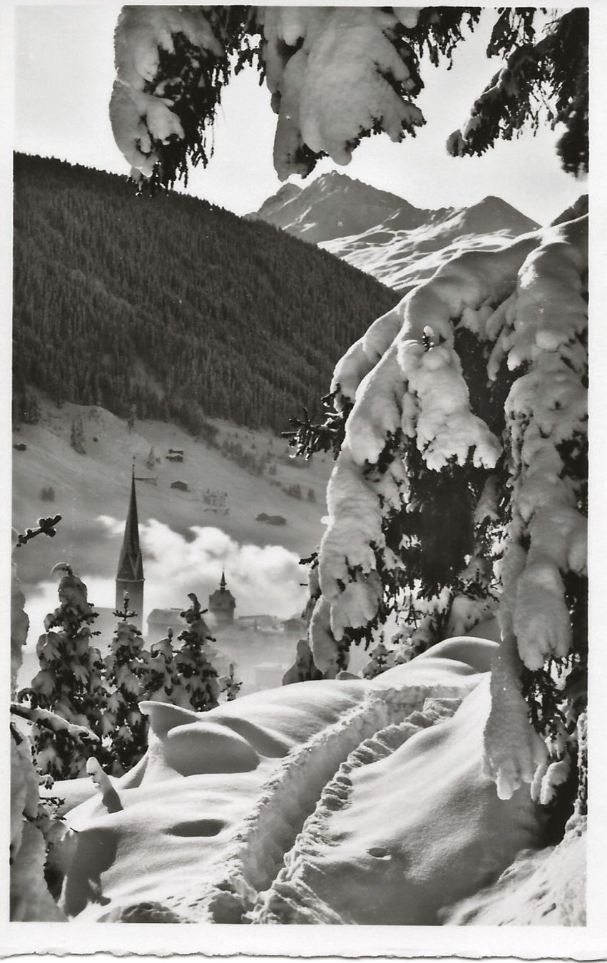 Cartoline postali: Gaberell, Davos im Winter – Usato da Frauenfeld venduto da Merk52