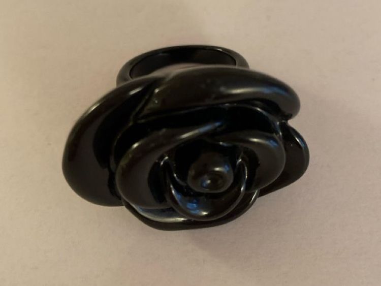 Anelli: Schwarzer Kunstoff  Rosen Ring Grösse 61 – Nuovo (secondo la descrizione) da Illnau venduto da Sniwi67 4