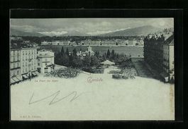 Mondschein-AK Genéve, La Place des Alpe