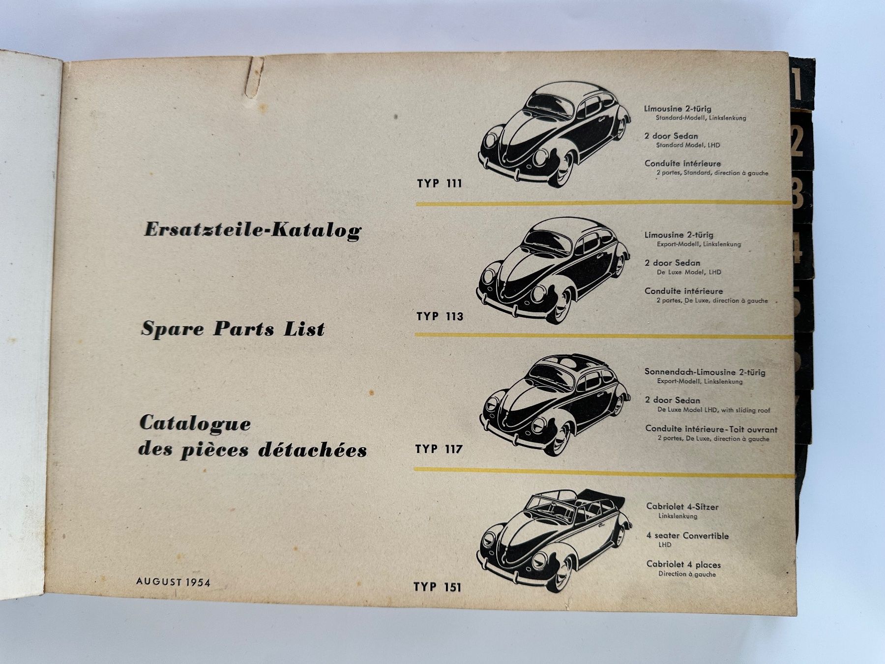 Libri: VW Käfer  Ersatzteilkatalog , Orginal , 1954 – Usato da Boswil venduto da pavo1 1