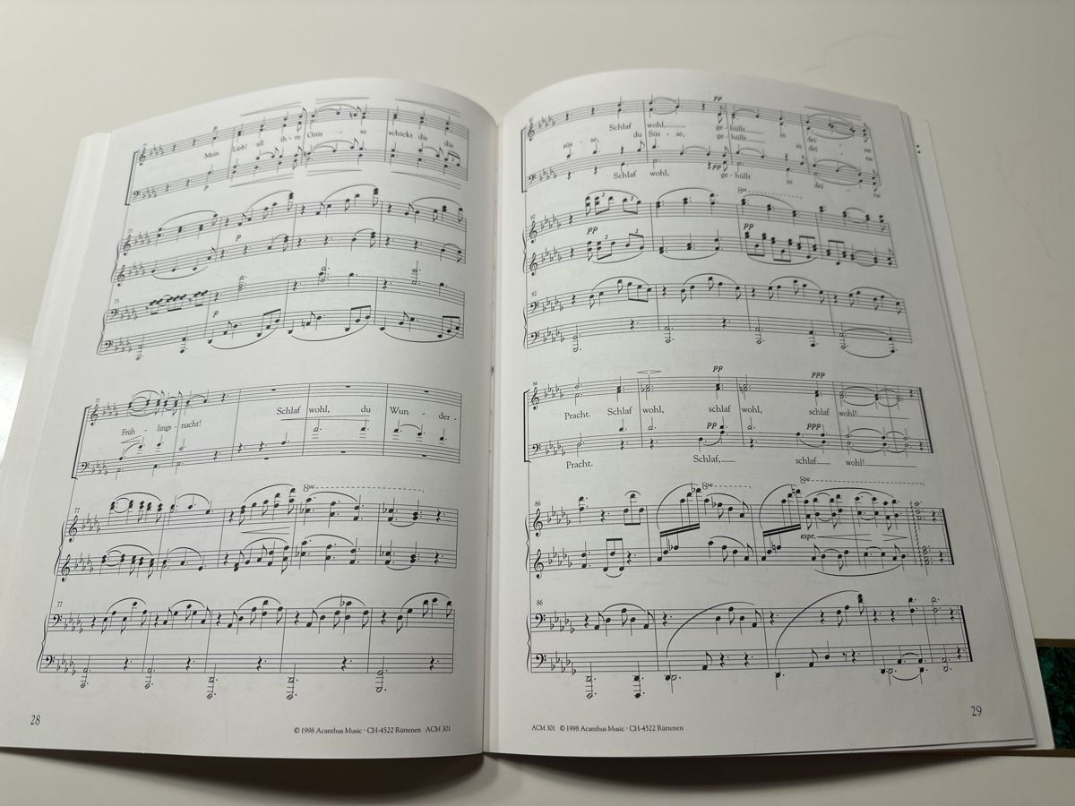 Bücher: Hans Huber Vokalquartett op. 52 Noten – Gebraucht aus Wald ZH von Martin79 5