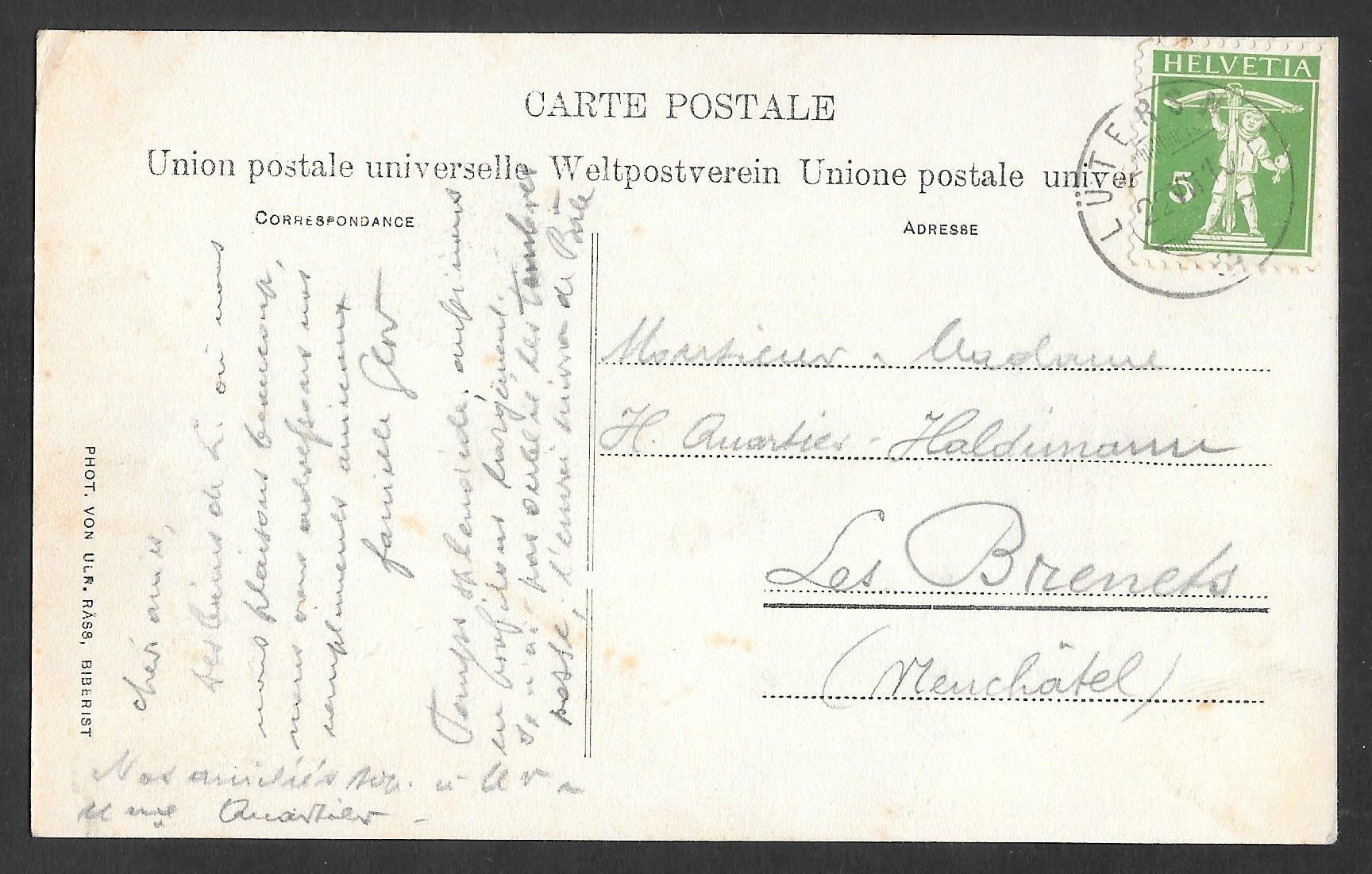 Cartoline postali: Lüterswil Waldesruhe – Usato da Olten venduto da clotaldi 1