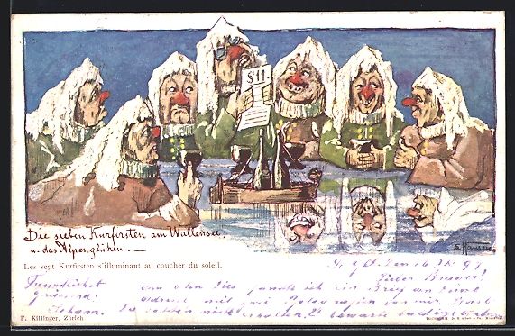 Cartoline postali: sign. E. Hansen /Emil Nolde: Die sieben  – Usato da Berlin venduto da bartko-reher