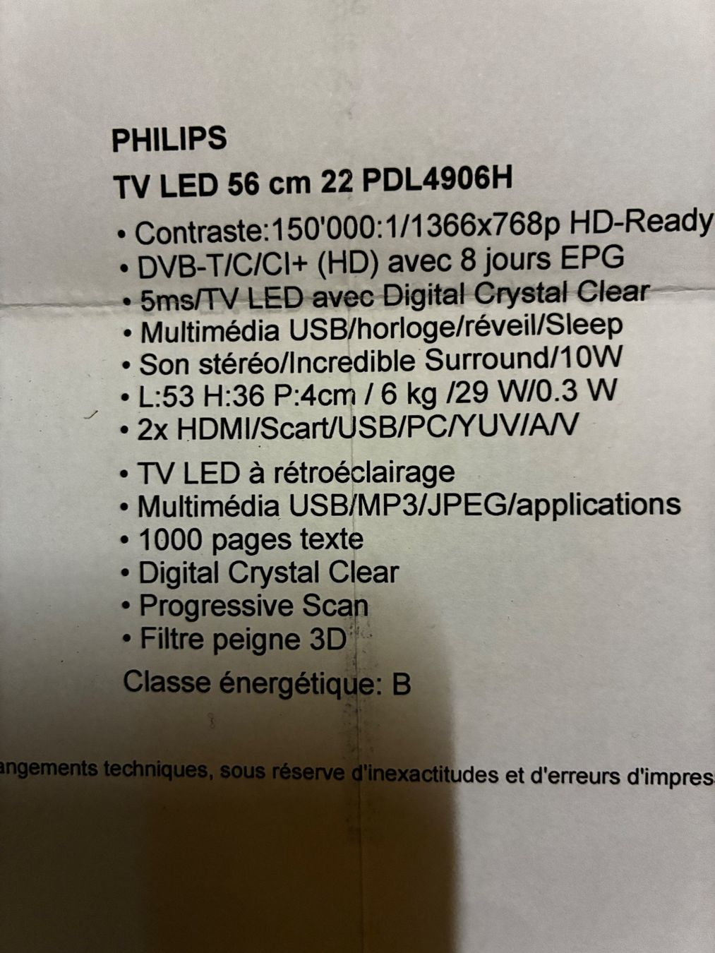 Philips Televisori: Télévision Philips LED 56 cm – Nuovo (secondo la descrizione) da Nyon venduto da Sotara 4