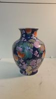 Vase mit Fruchtdekor, Keramik, Handbemalt (nov214)