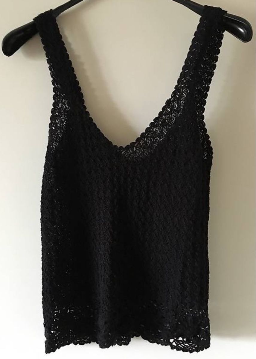 Top: Schwarzes Stricktop Grösse S – Nuovo (secondo la descrizione) da Zürich venduto da MariaSusanne 3