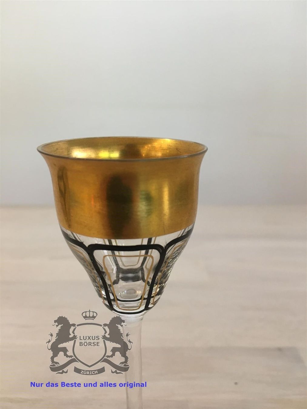 Bicchieri: 2 Art Deco Likör Gläser Goldauflage – Usato da Zürich venduto da luxtrade 1
