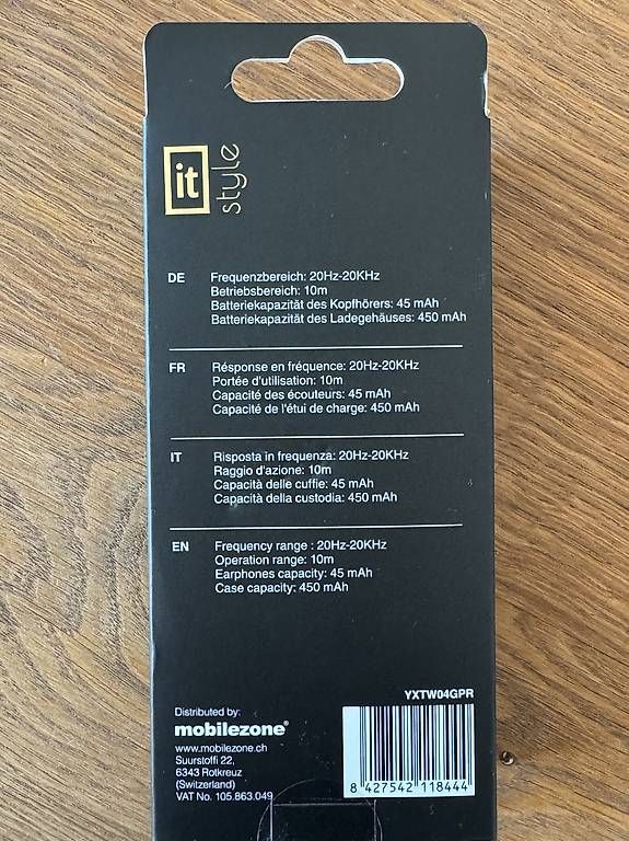 Cuffie: Neu: True Wireless Earphones – Nuovo e nell'imballaggio originale da Solothurn venduto da Cornic 2