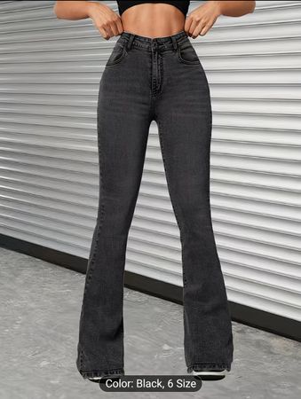 🤩 Neue Schwarze Schlagjeans