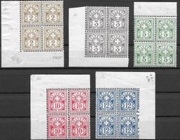 LOT Ziffermuster Werte 4erBlocks ** SBK 440.- selten ab 1.-