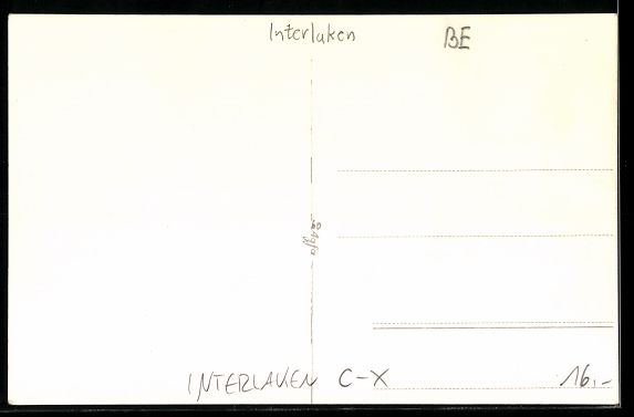Cartoline postali: Foto-AK Interlaken, Aussenansicht Hotel  – Usato da Berlin venduto da bartko-reher 1