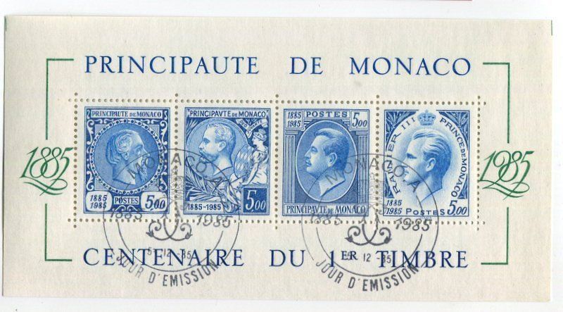 Alle Briefmarken: Block "Fürsten von Monaco".  Monaco. – Neu und originalverpackt aus Basel von Butsch5