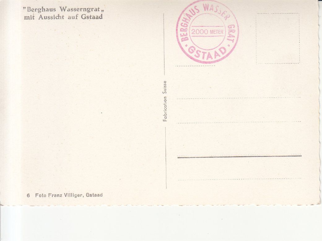 Cartoline postali: Wasserngrat ca. 1950 – Usato da Bürglen TG venduto da StampGraf 1