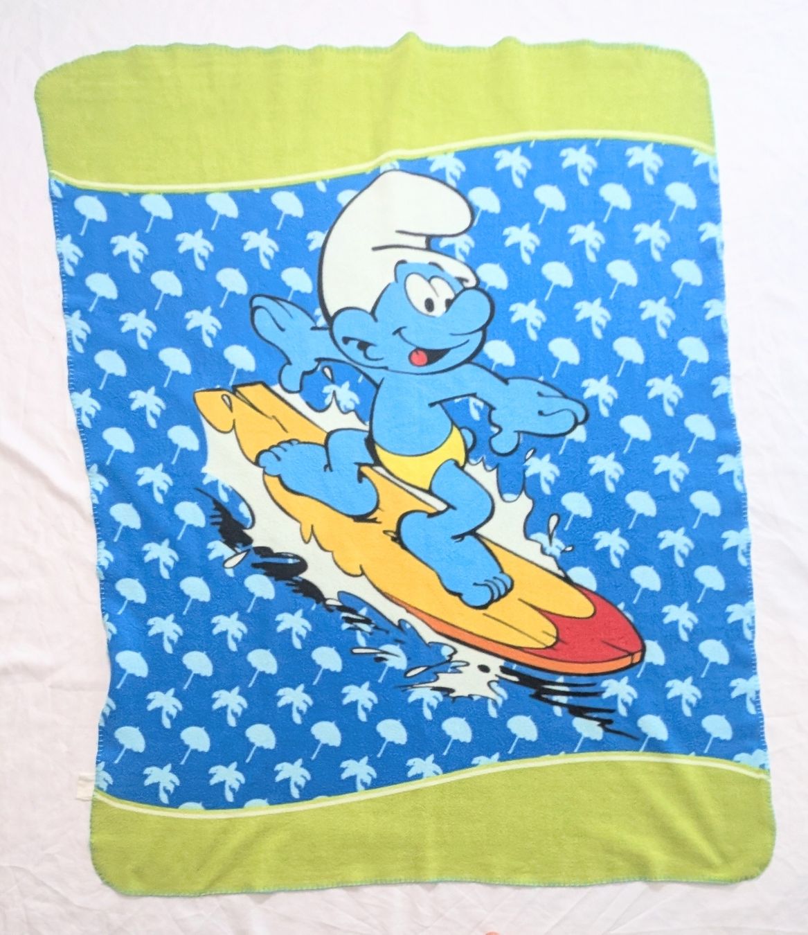 Coperte: Die Schlümpfe - Fleece Decke - Kuscheldecke - Surfer – Usato da Wängi venduto da ABIZONE-86 1