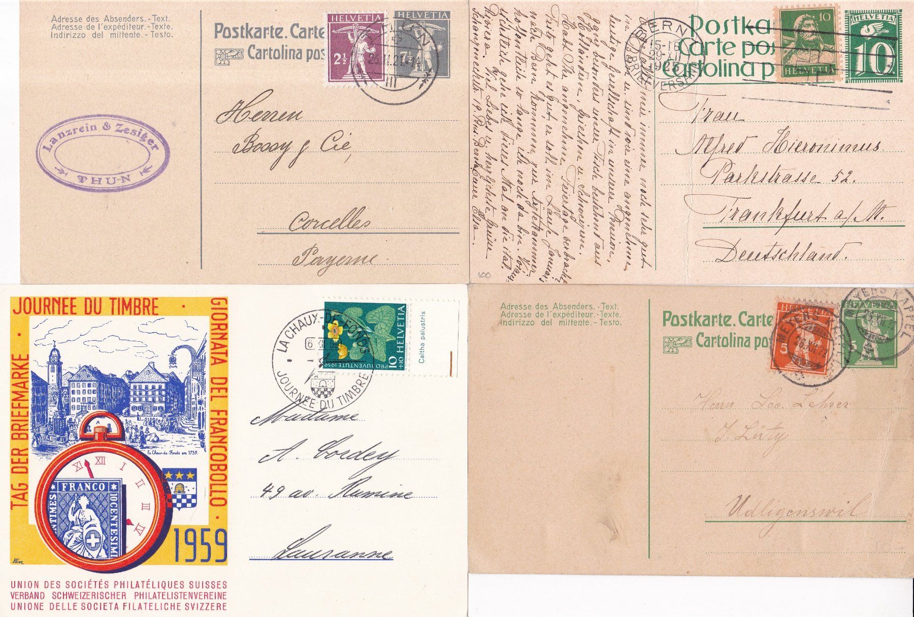 Alle Briefmarken: 40 Stk. Alte CH Postkarten, Karten – Gebraucht aus Münchwilen AG von Nesar 5