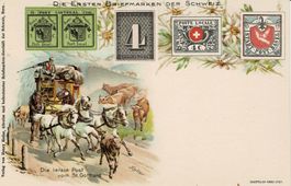 Die ersten BRIEFMARKEN der Schweiz um 1900!