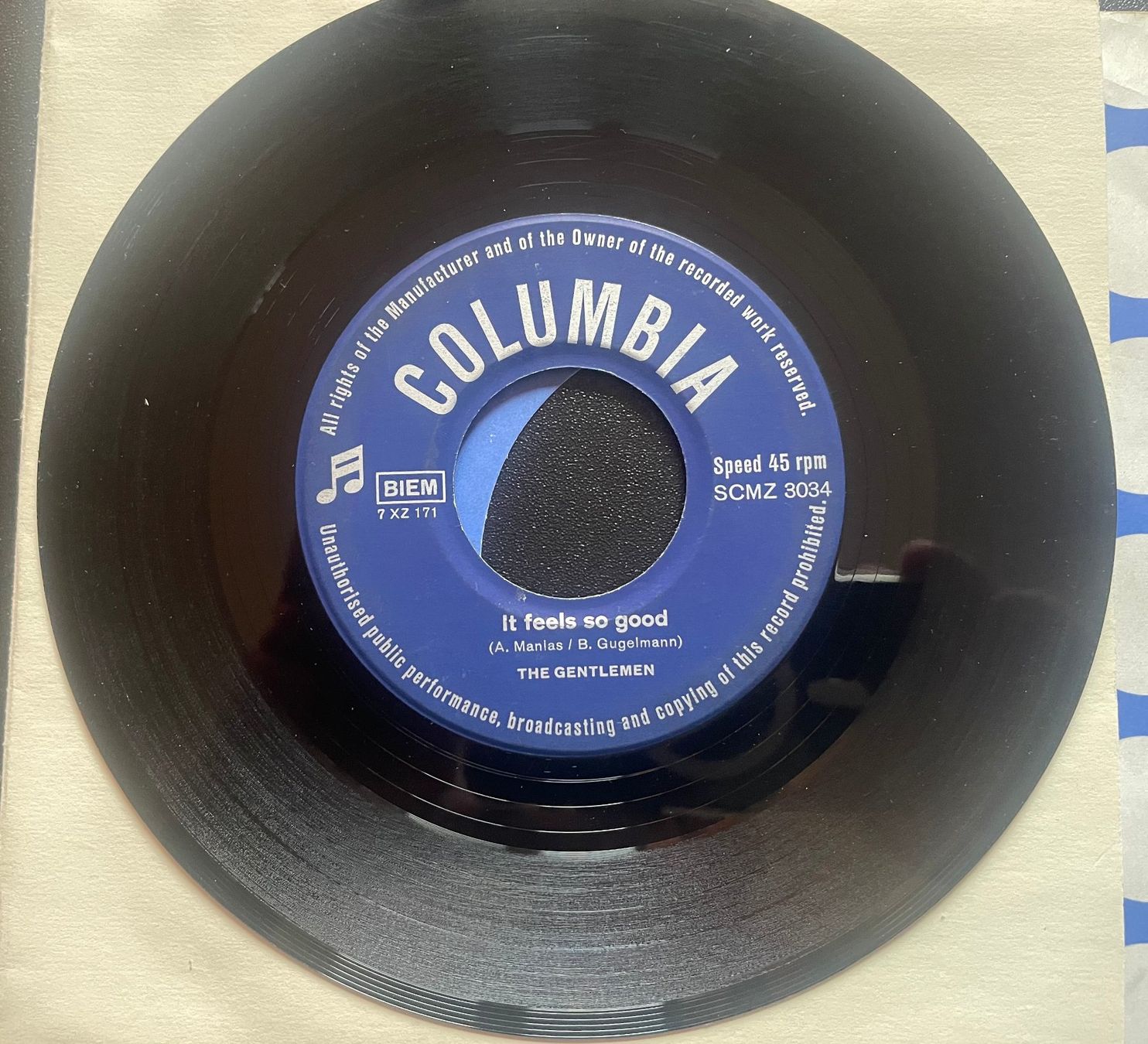 Dischi in vinile: 7", The Gentlemen, It feels so good, LC, CH – Usato da Kleinlützel venduto da Vinylspezi