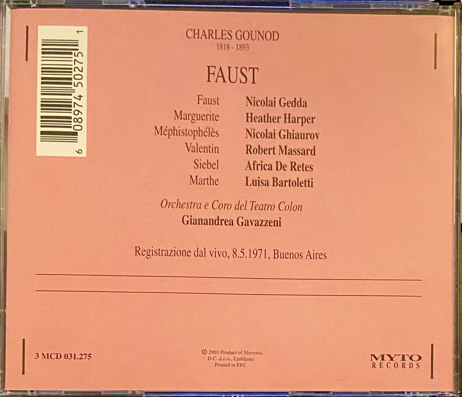 CDs: 3 CDs Oper-Boxset • Charles Gounod • Faust • Gedda • Harper – Gebraucht aus Luzern von Lycka 1