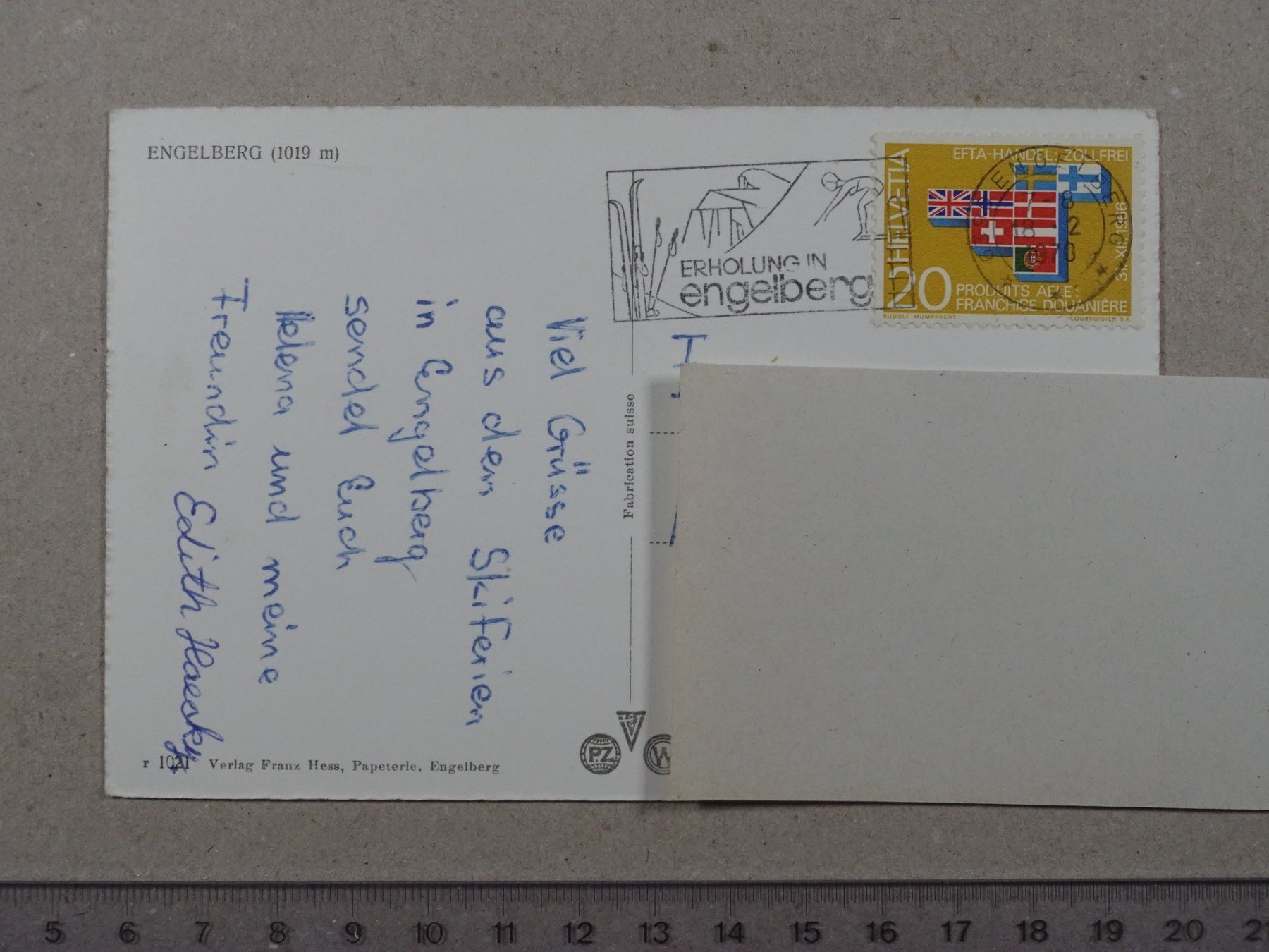 Cartoline postali: Engelberg, 1970 – Usato da Lenzburg venduto da fh1 1