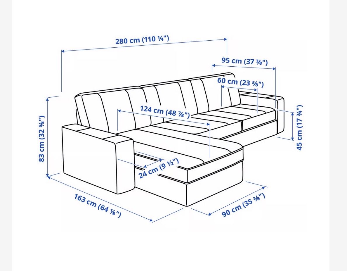 Sofas: Kivik 3-er Sofa mit Récamiere – Gebraucht aus NIEDERGLATT von nna_w7xd 1