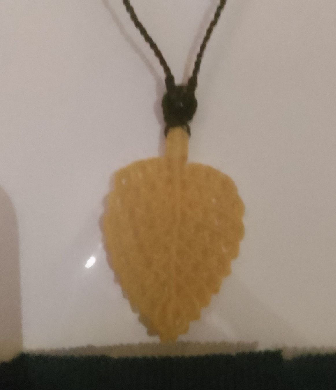 Catenine: handgemachte Makramee Kette Blatt mit Turmalin – Nuovo (secondo la descrizione) da Pfäffikon ZH venduto da Emporos_42 4