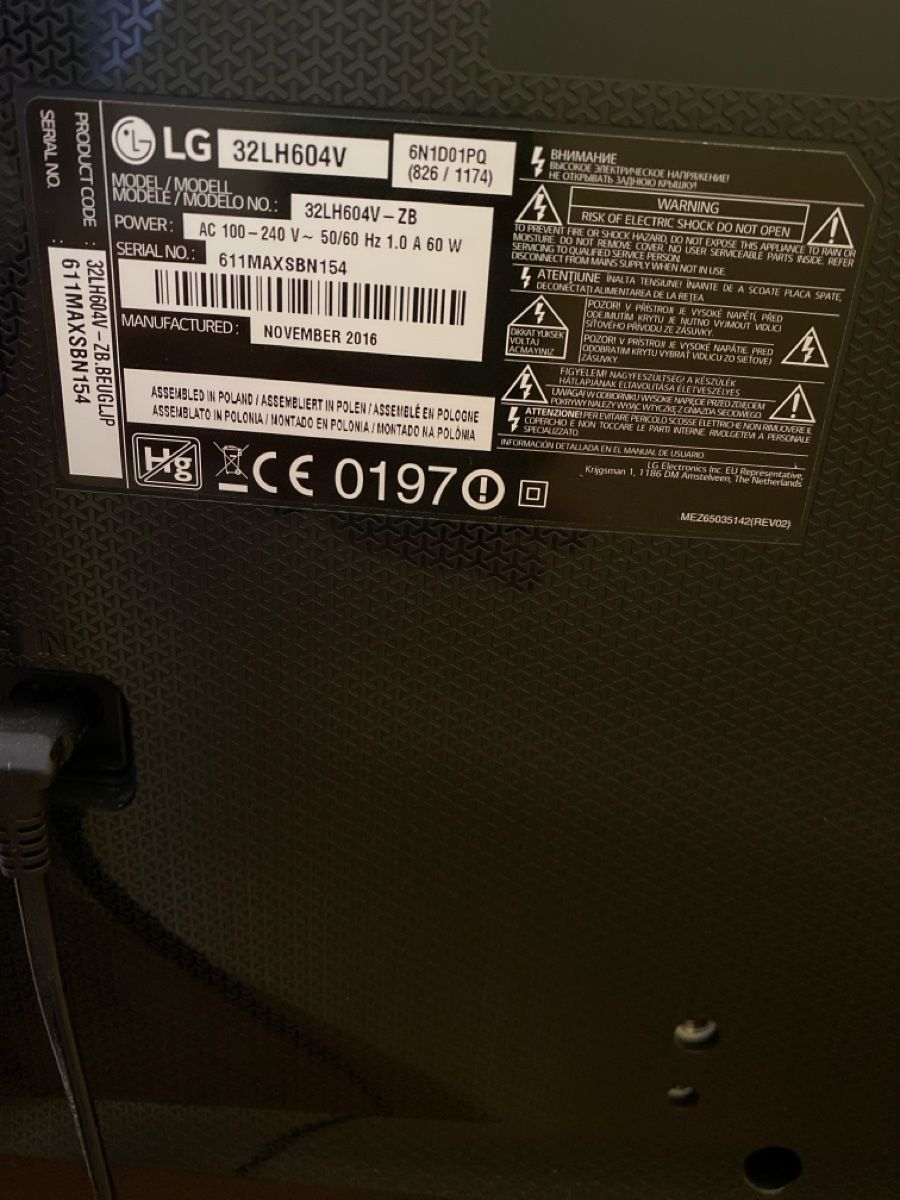 LG Televisori: Fernseher LG 32LH604V – Usato da Luzern venduto da Gustav-33 2