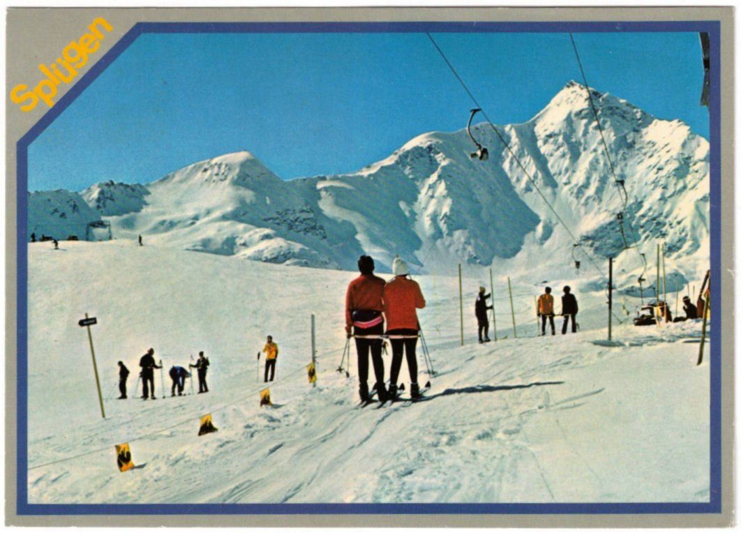 Cartoline postali: Splügen - Skilift Danatzhöhe – Usato da Binningen venduto da Mountainrider