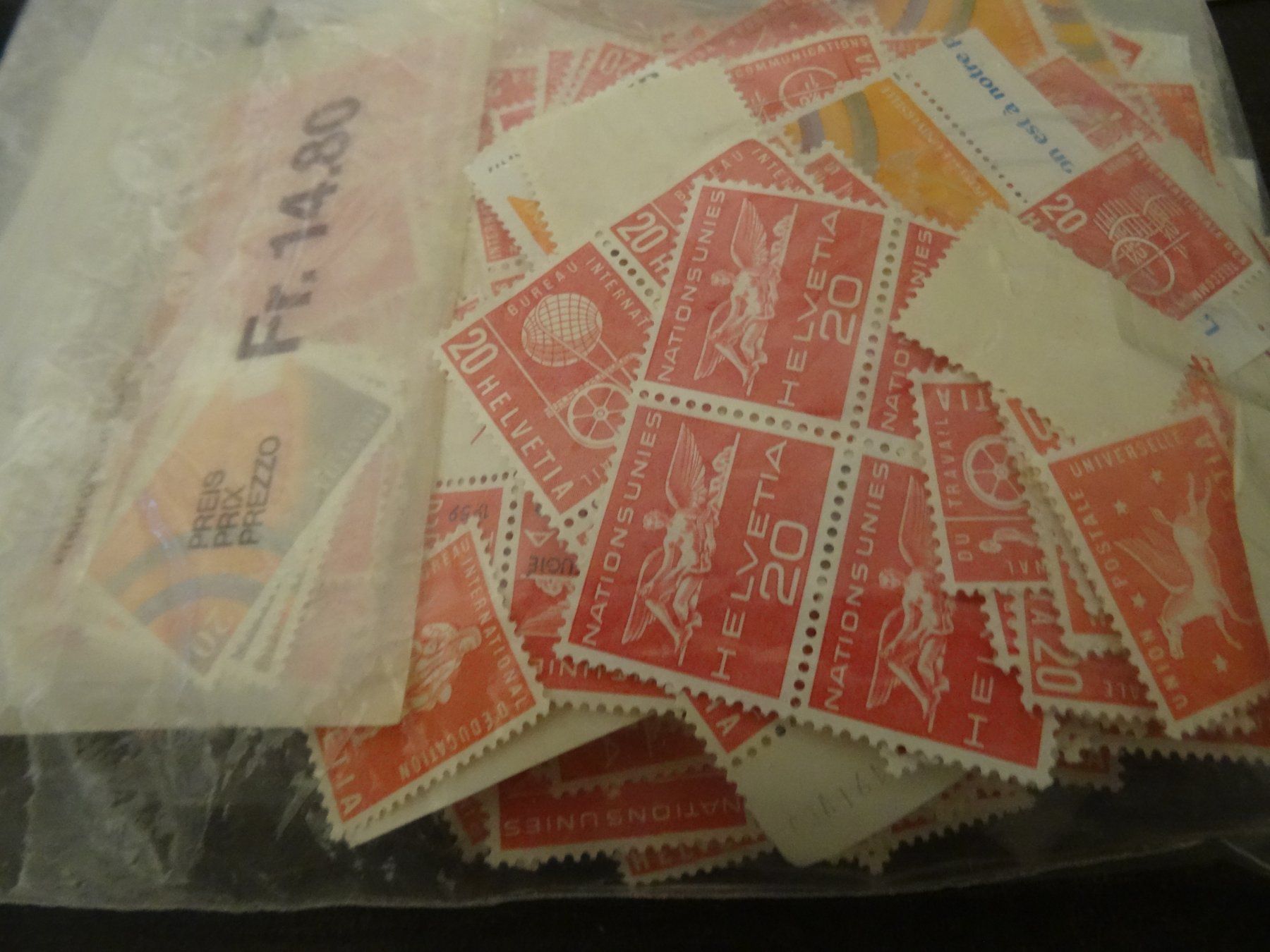 Tutti i francobolli: 1000 X 20RP TOTAL 200 FRANKEN – Nuovo (secondo la descrizione) da Olten venduto da pechsisa1
