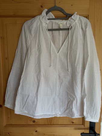 Damen Bluse weiss H&M Gr. S aus Musselin