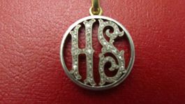 Anhänger  - H S - mit Diamanten