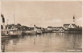 Romanshorn Hafen mit Schiffen