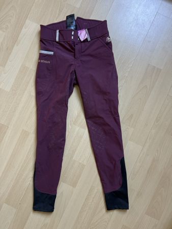Reithose Felix Buehler bordeaux mit Grip guter Zustand