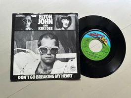 ELTON JOHN tolle Single Don't go breaking my heart KIKI DEE