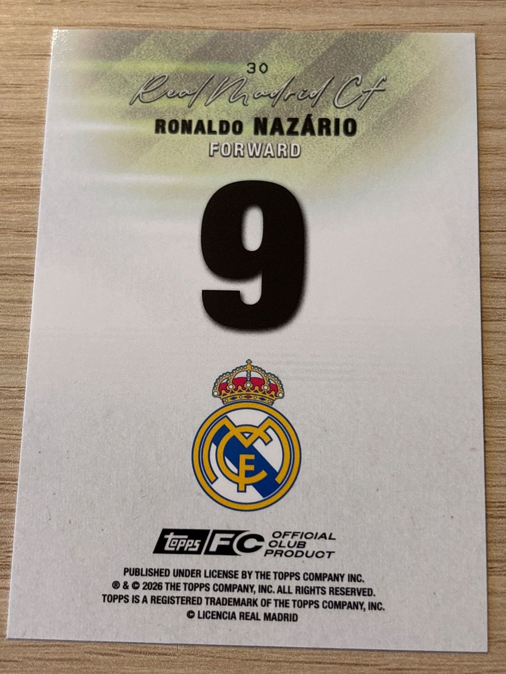 Topps Carte collezionabili: Topps Real Madrid Team Set 25/26 Ronaldo – Nuovo (secondo la descrizione) da Zürich venduto da BVBWINNER 1