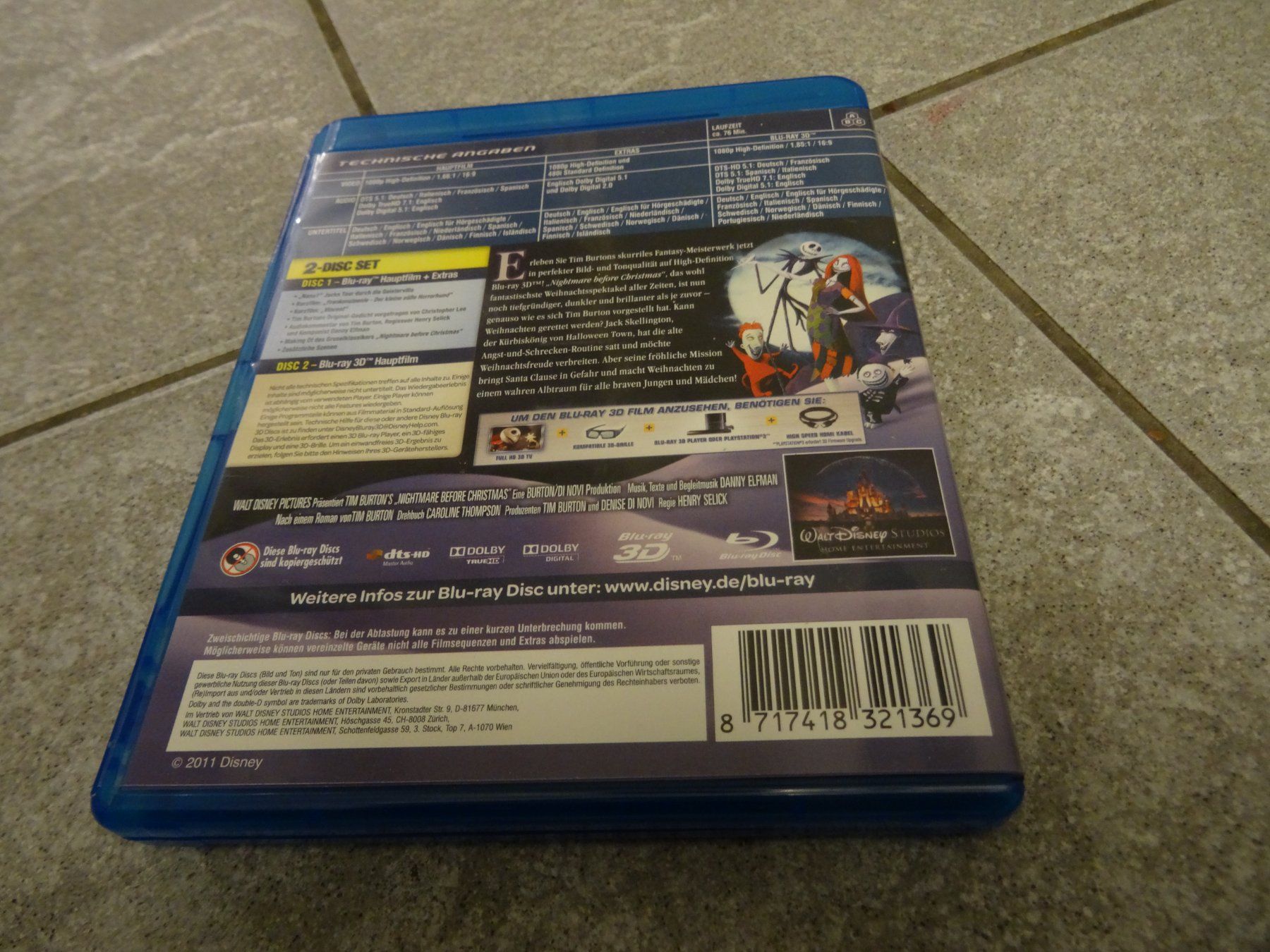 Alle DVDs: Nightmare Before Christmas Blu-ray 3D + 2D g – Gebraucht aus Olten von Disc-Verkauf 3