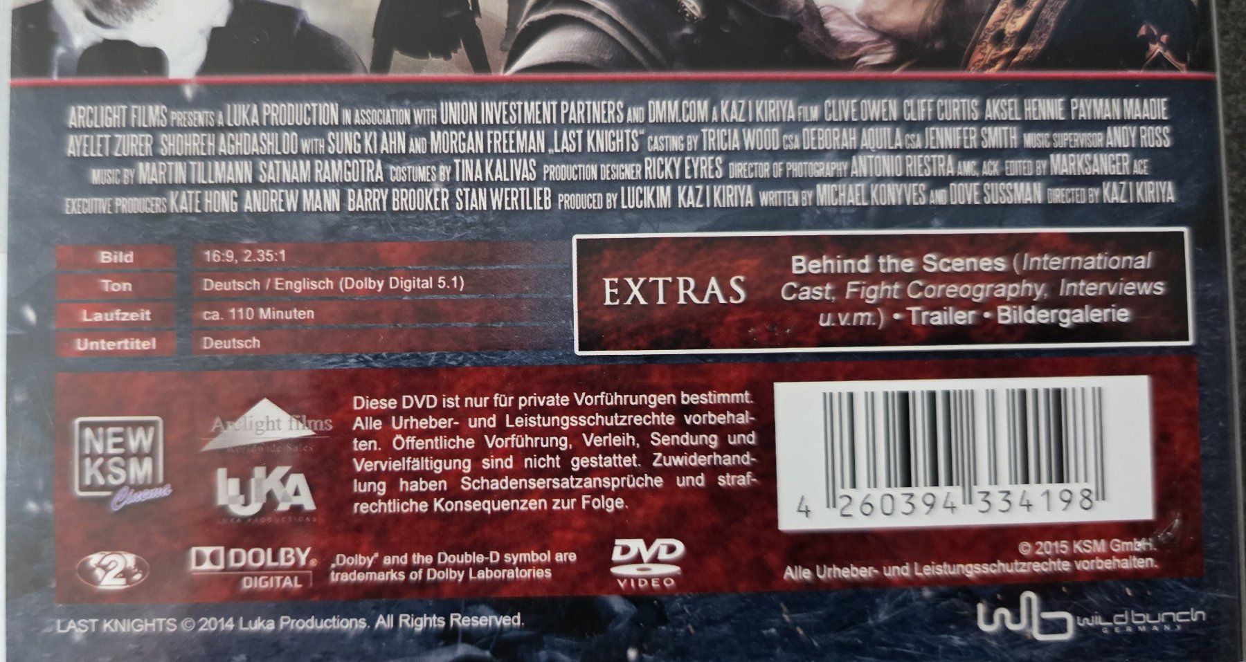 Alle DVDs: DVD Last Knights / Morgan Freeman – Gebraucht aus Oetwil am See von fineli2 1