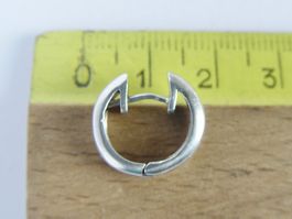 Einzelner Silber Ohrring, Klapp-Creole