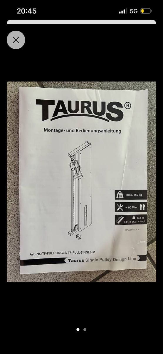 Taurus Hometrainer: Kraftstation schwarz gebraucht – Neu (gemäss Beschreibung) aus Kaisten von Sommaren 1