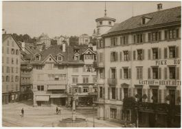 St. Gallen,  Hotel Hecht mit Eingang zur Metzgergasse