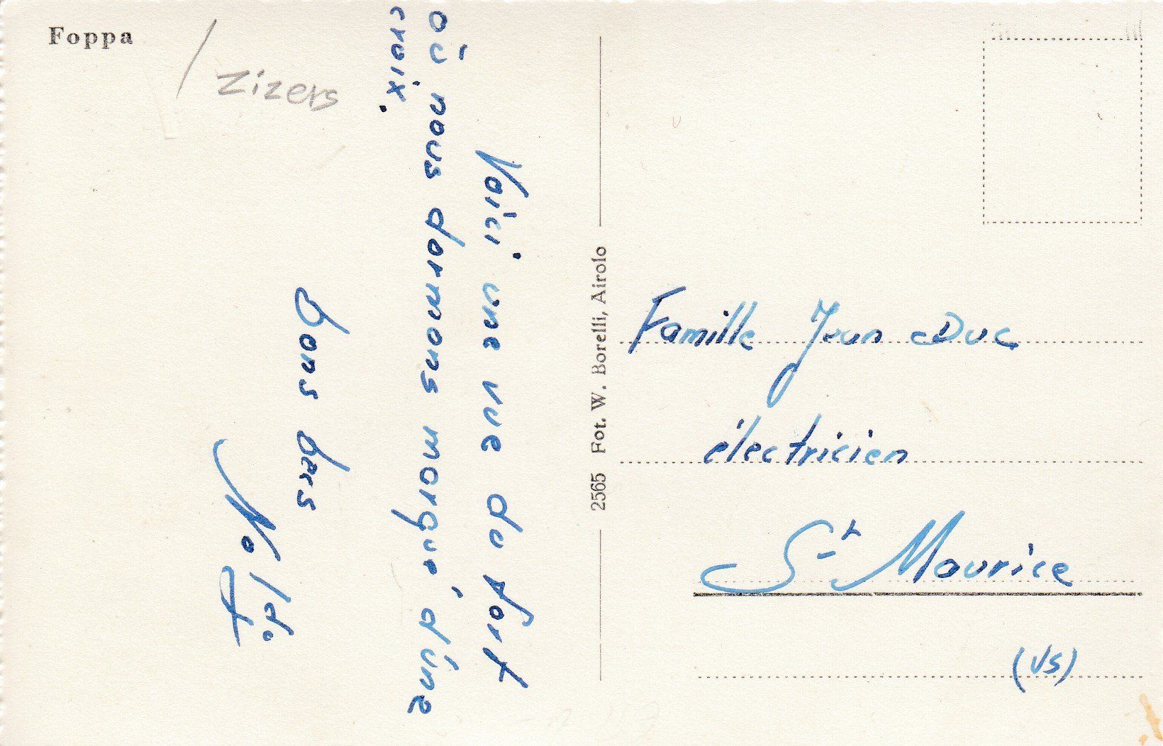 Cartoline postali: Foppa   GR  bei Zizers – Usato da Brig venduto da Valcards54 1
