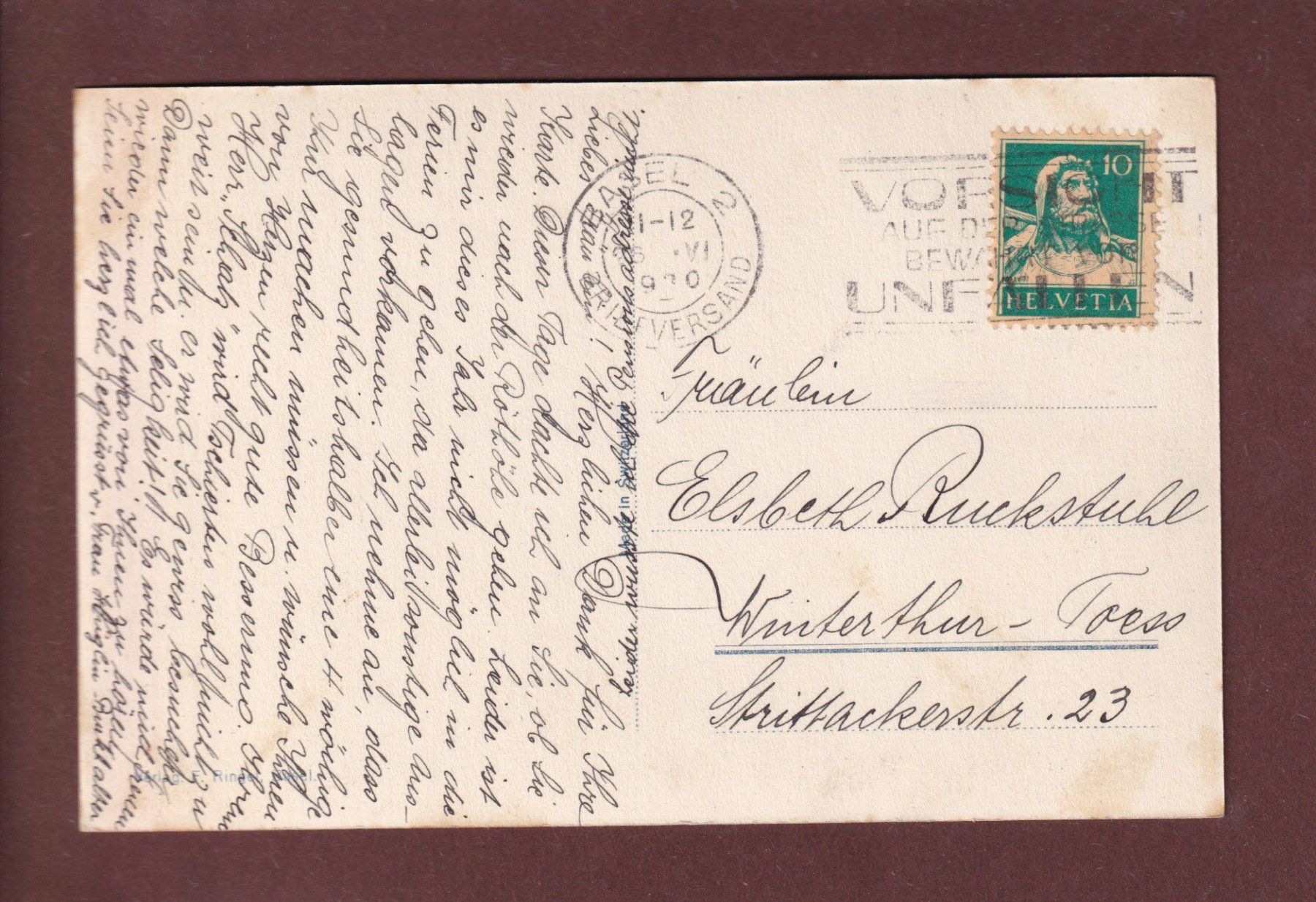 Cartoline postali: BASEL - Schifflände - 1930 – Usato da Pully venduto da nicecards 1