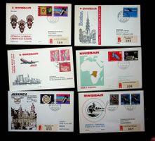 SUISSE POSTE AÉRIENNE 6 VOLS  1970-1971 /U901
