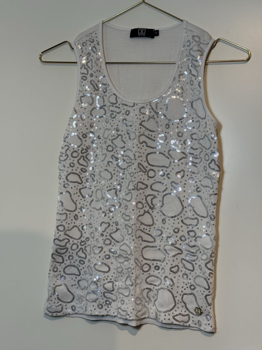 Top: Jette White Top, Size 34, Silver Design, Summer Ready! – Usato da Hurden venduto da rac_wyf8 4