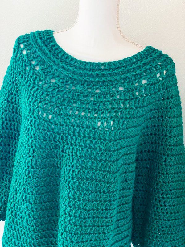 Maglioni & Felpe: Gehäkelte Topdown Pullover Pulli tweed grün XL – Nuovo (secondo la descrizione) da Carabbia venduto da katiamandelli 1