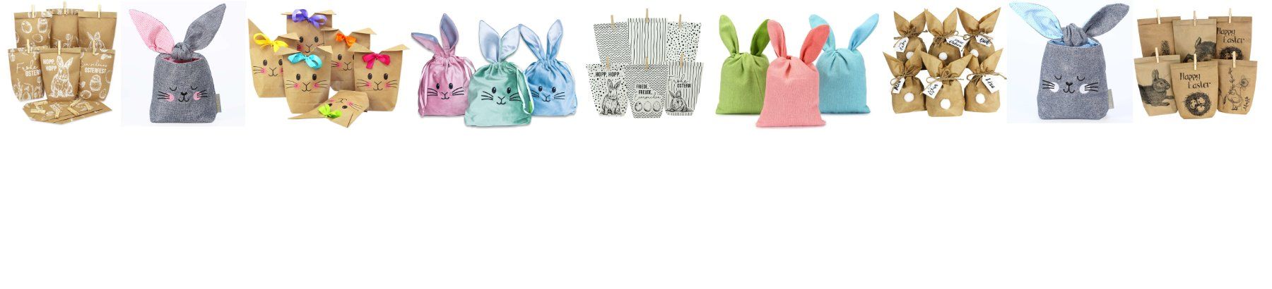 Alle Dekorationen: Oster Stoffsäckchen - Samt mit Ohren und Pompons – Neu und originalverpackt aus Walenstadt von Trend-24 6