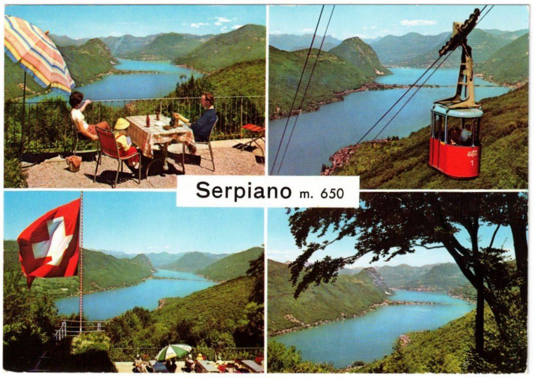 Cartoline postali: Serpiano - 4 Bild AK – Usato da Binningen venduto da Mountainrider