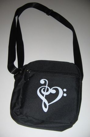 Tasche Musikmotiv (Violin- und Bassschlüssel bilden Herz)